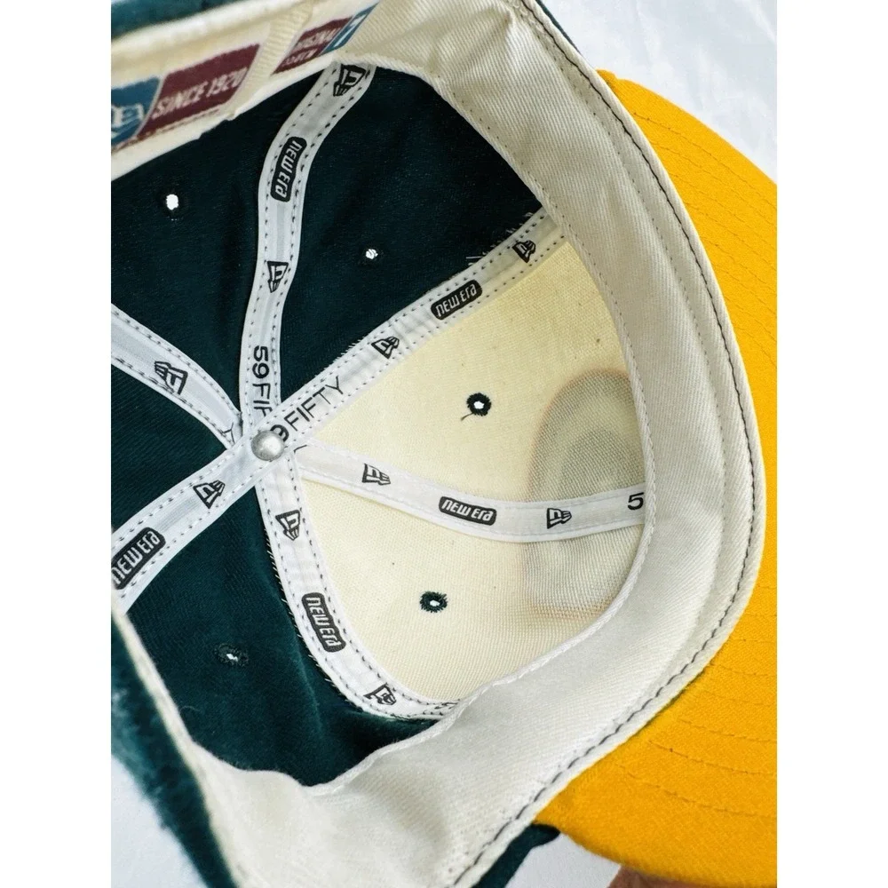 New Era 59FIFTY Green Bay Packers Fitted Hat Size 7 NFL White Green Gold - Picture 7 of 10